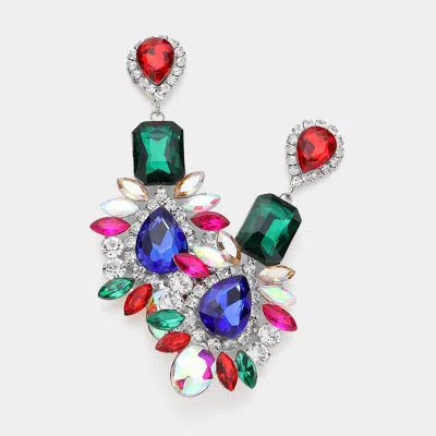 Fashnzfab Multi Stone Evening Earrings