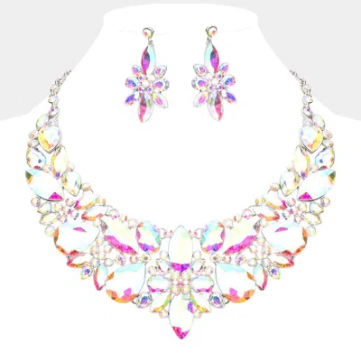 Fashnzfab Multi Stone Evening Necklace