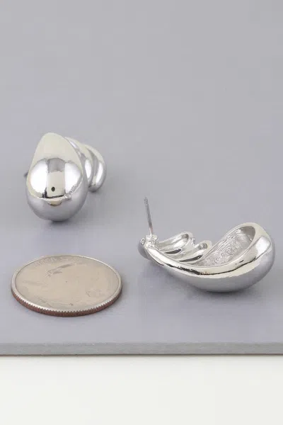 Fashnzfab Multi Teardrop Wrap Earrings In Silver