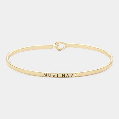 Fashnzfab Must Have Thin Metal Hook Bracelet Gold