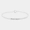 Fashnzfab Must Have Thin Metal Hook Bracelet Rhodium In Multi