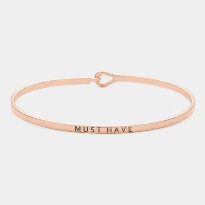 Fashnzfab Must Have Thin Metal Hook Bracelet Rose Gold In Multi