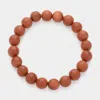 Fashnzfab Natural Stone Beaded Stretch Bracelet In Brown