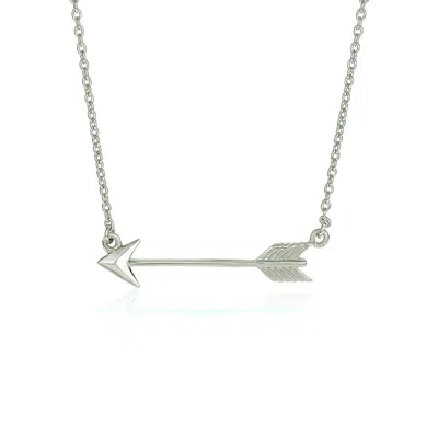 Fashnzfab Necklace With Arrow In Sterling Silver In Multi