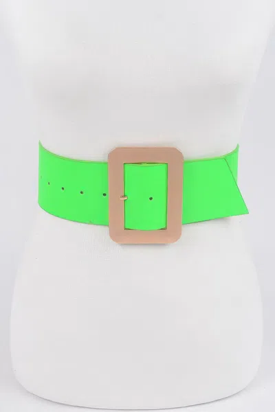 Fashnzfab Neon Waist Belt In Green