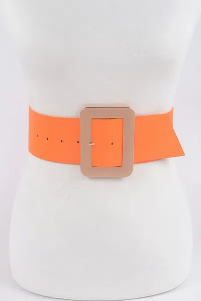 Fashnzfab Neon Waist Belt In Orange