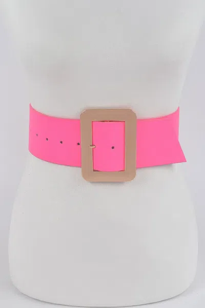 Fashnzfab Neon Waist Belt In Pink