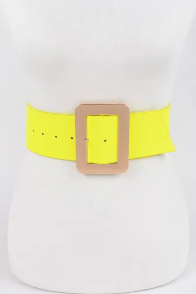 Fashnzfab Neon Waist Belt In Yellow