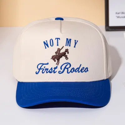Fashnzfab Not My First Rodeo Embroidered Baseball Cap In Orange