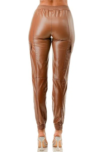 Fashnzfab Nothing On Me Jogger (lined Fleece) In Brown