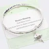 Fashnzfab Nurse Rn Pin Charm Message Bangle Bracelet Antique Silver In Multi