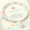 Fashnzfab Nurses Blessing Message Charm Stretch Bracelet In Metallic