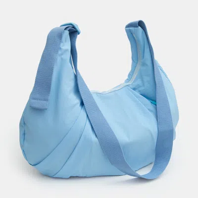 Fashnzfab Nylon Puffer Crossbody Bag In Blue