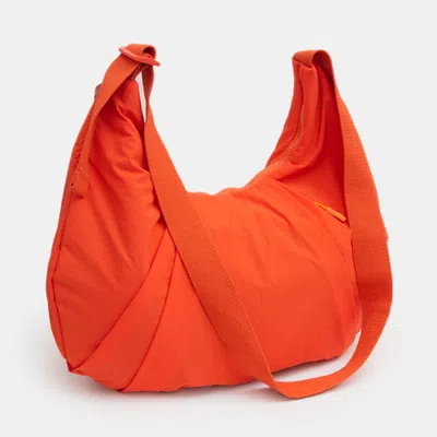 Fashnzfab Nylon Puffer Crossbody Bag In Orange