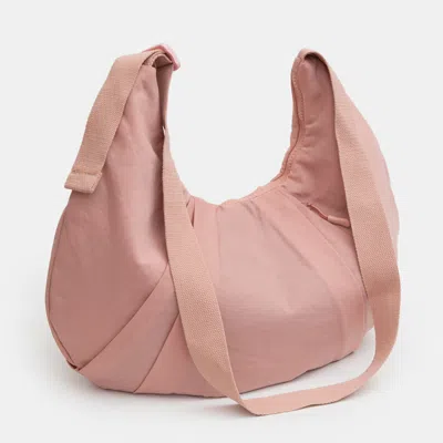 Fashnzfab Nylon Puffer Crossbody Bag In Pink