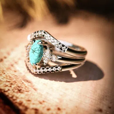 Fashnzfab Ocean's Embrace Ring In Multi