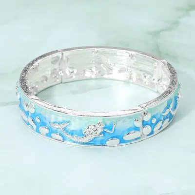 Fashnzfab Ocean Inspired Mermaid Stretch Bracelet In Blue