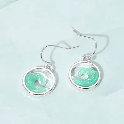 Fashnzfab Ocean Wave Charm Drop Dangle Earrings In Multi