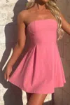 Fashnzfab Off Shoulder Elegant Tube Cuff A Swing Short Dress