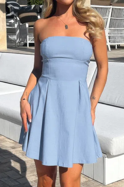 Fashnzfab Off Shoulder Elegant Tube Cuff A Swing Short Dress
