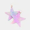 Fashnzfab Ombre Genuine Leather Star Dangle Earrings - Multi In Multi