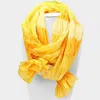Fashnzfab Ombre Oblong Wrinkle Scarf In Yellow