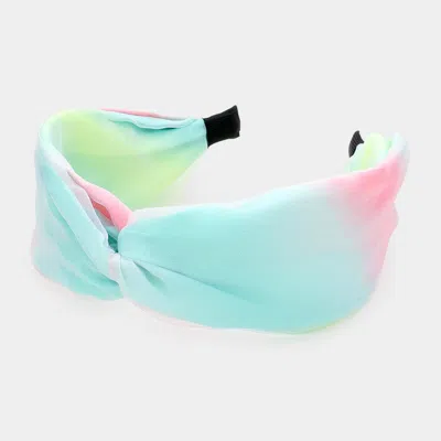 Fashnzfab Ombre Twisted Headband In Green