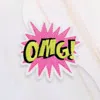 Fashnzfab Omg Message Iron On Patch In Pink