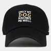 Fashnzfab Only My Dog Knows Me Well Message Embroidered Baseball Cap In Black