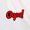 Fashnzfab Oops Message Iron On Patch In Red
