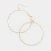 Fashnzfab Open Circle Metal Dangle Earrings In Gold