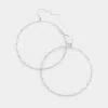 Fashnzfab Open Circle Metal Dangle Earrings In Metallic