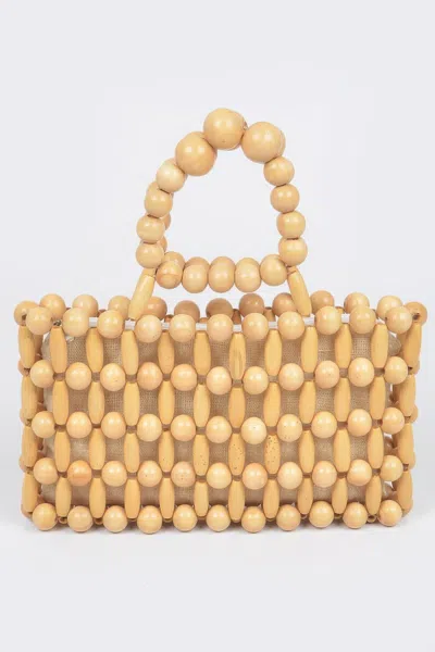 Fashnzfab Open Cross Bead Clutch In White