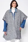 Fashnzfab Open Front Pocket Kimono In Grey
