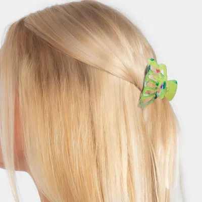 Fashnzfab Open Hair Claw Clip In Green
