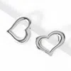 Fashnzfab Open Heart Stud Earrings In Multi