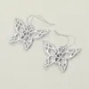 Fashnzfab Open Metal Butterfly Dangle Earrings In Metallic