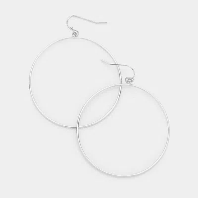 Fashnzfab Open Metal Circle Earrings In Multi