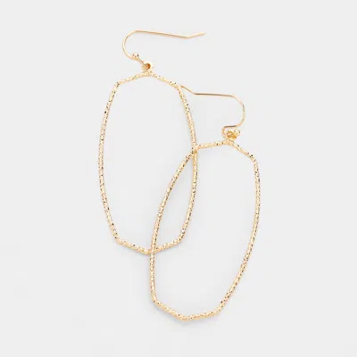 Fashnzfab Open Metal Earrings In Gold