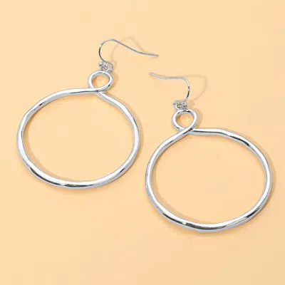 Fashnzfab Open Metal Organic Circle Drop Dangle Earrings In Multi