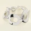 Fashnzfab Open Metal Oval Link Toggle Bracelet In Multi
