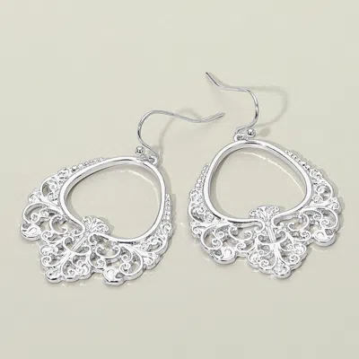 Fashnzfab Ornate Filigree Openwork Dangle Earrings In Multi