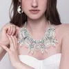 Fashnzfab Oversized Acrylic Ball Mariner Link Beaded Statement Necklace In Metallic