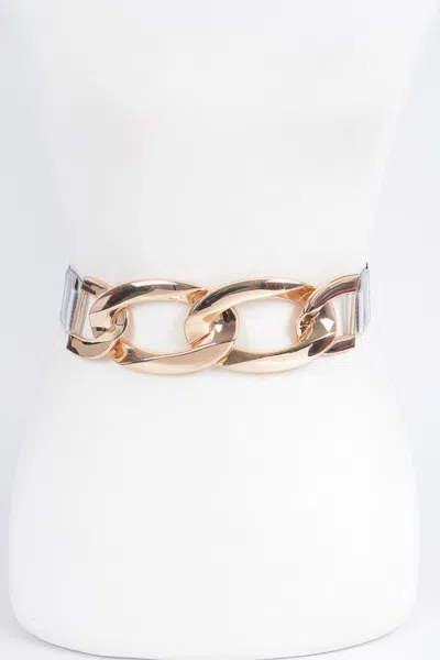 Fashnzfab Oversized Chain Transparent Plus Size Belt In Neutral