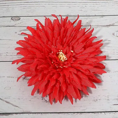 Fashnzfab Oversized Floral Hair Clip Hair Band Pin Brooch In Red