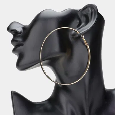 Fashnzfab Oversized Glittered Hoop Earrings - Black, Gold In Silver