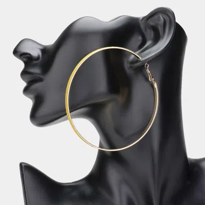Fashnzfab Oversized Glittered Hoop Earrings In Gold