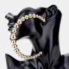 Fashnzfab Oversized Metal Ball Half Hoop Earrings In Gold