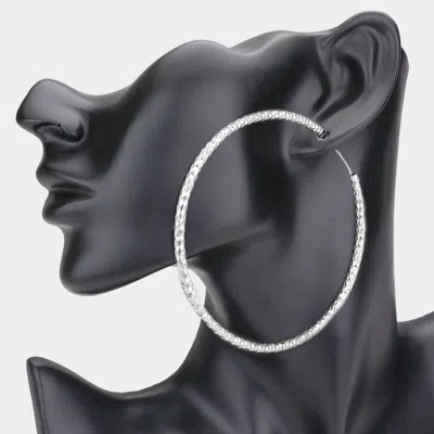 Fashnzfab Oversized Metal Hoop Earrings In Multi