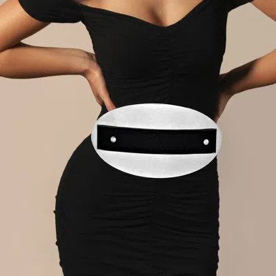 Fashnzfab Oversized Rectangular Oval Elastic Stretchable Belt In Multi